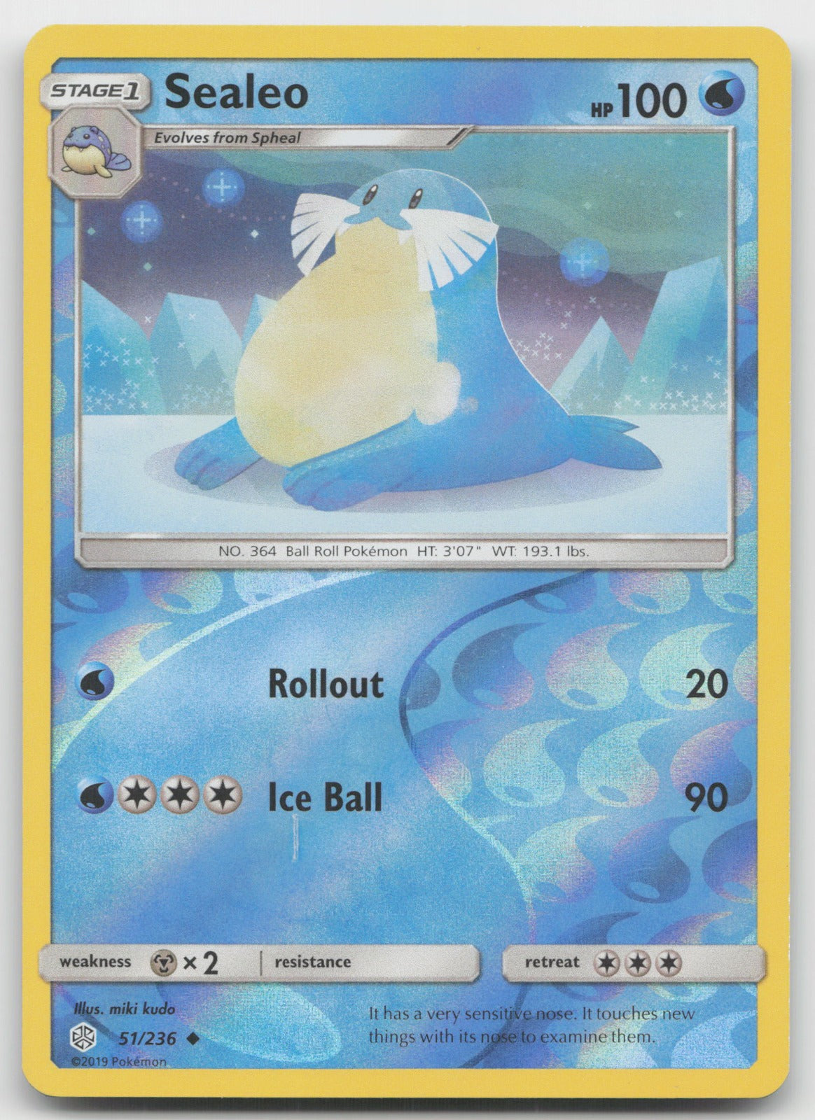 Sealeo Reverse Holo Uncommon SM - Cosmic Eclipse 51/236 NM
