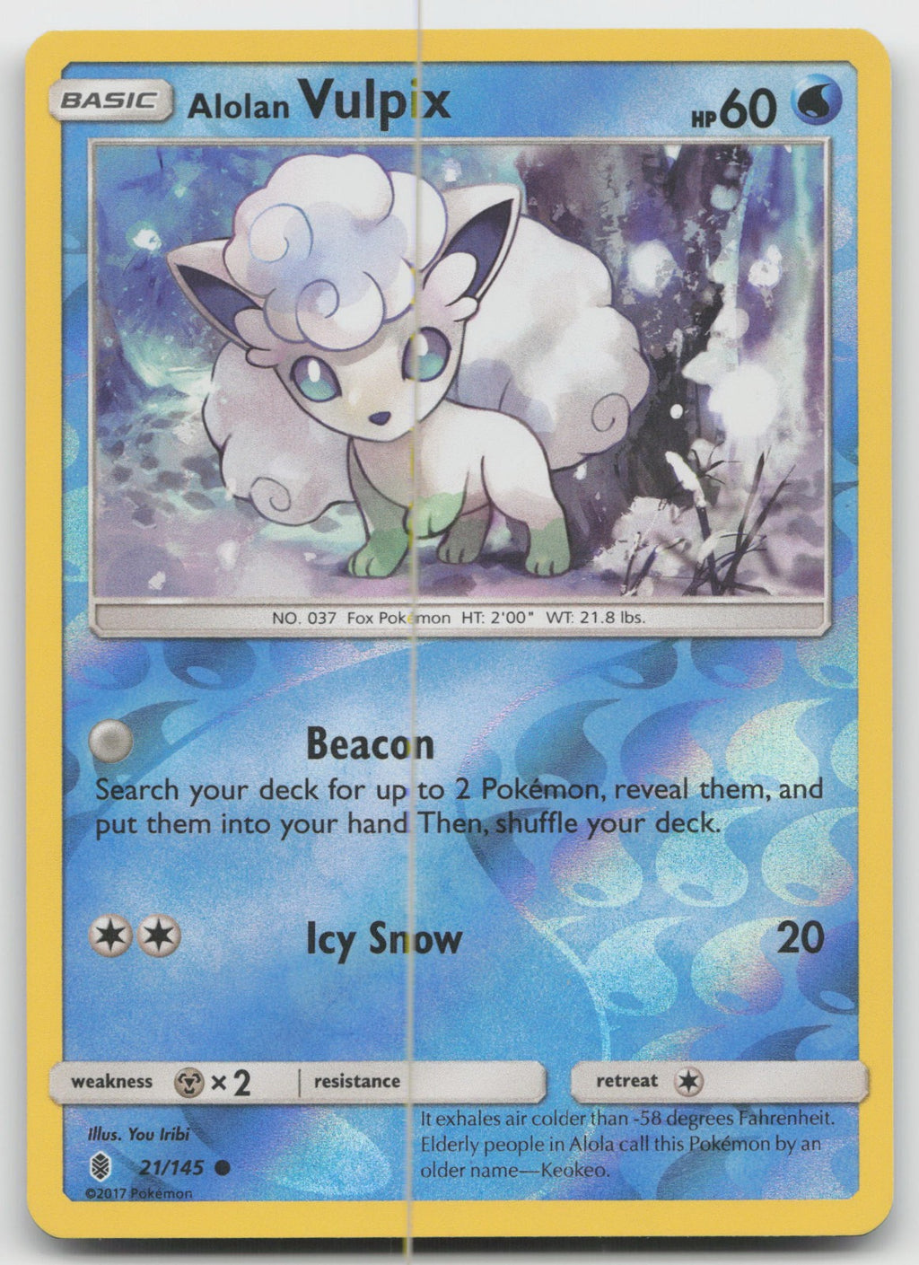 Alolan Vulpix Reverse Holo Common SM - Guardians Rising 21/145 NM