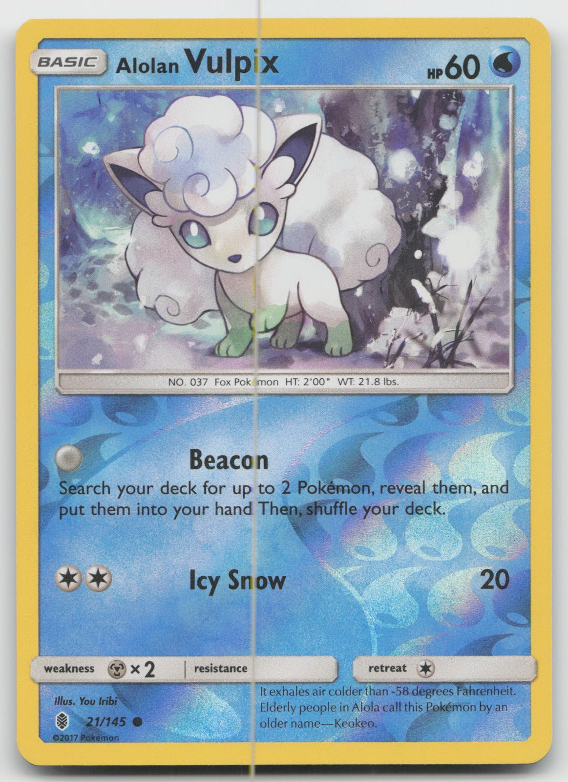 Alolan Vulpix Reverse Holo Common SM - Guardians Rising 21/145 NM