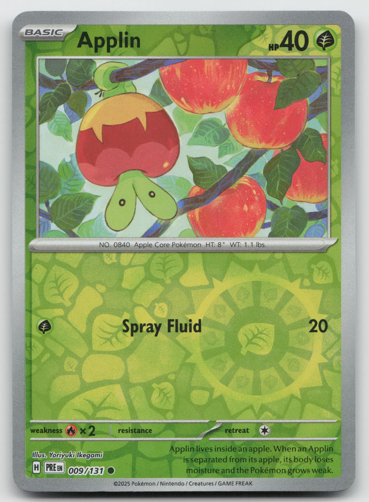 Applin Common Reverse Holo SV: Prismatic Evolutions 009/131 NM