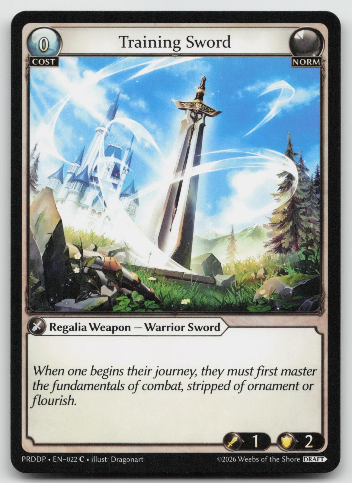 Training Sword Common Mortal Ambition Draft 022 NM