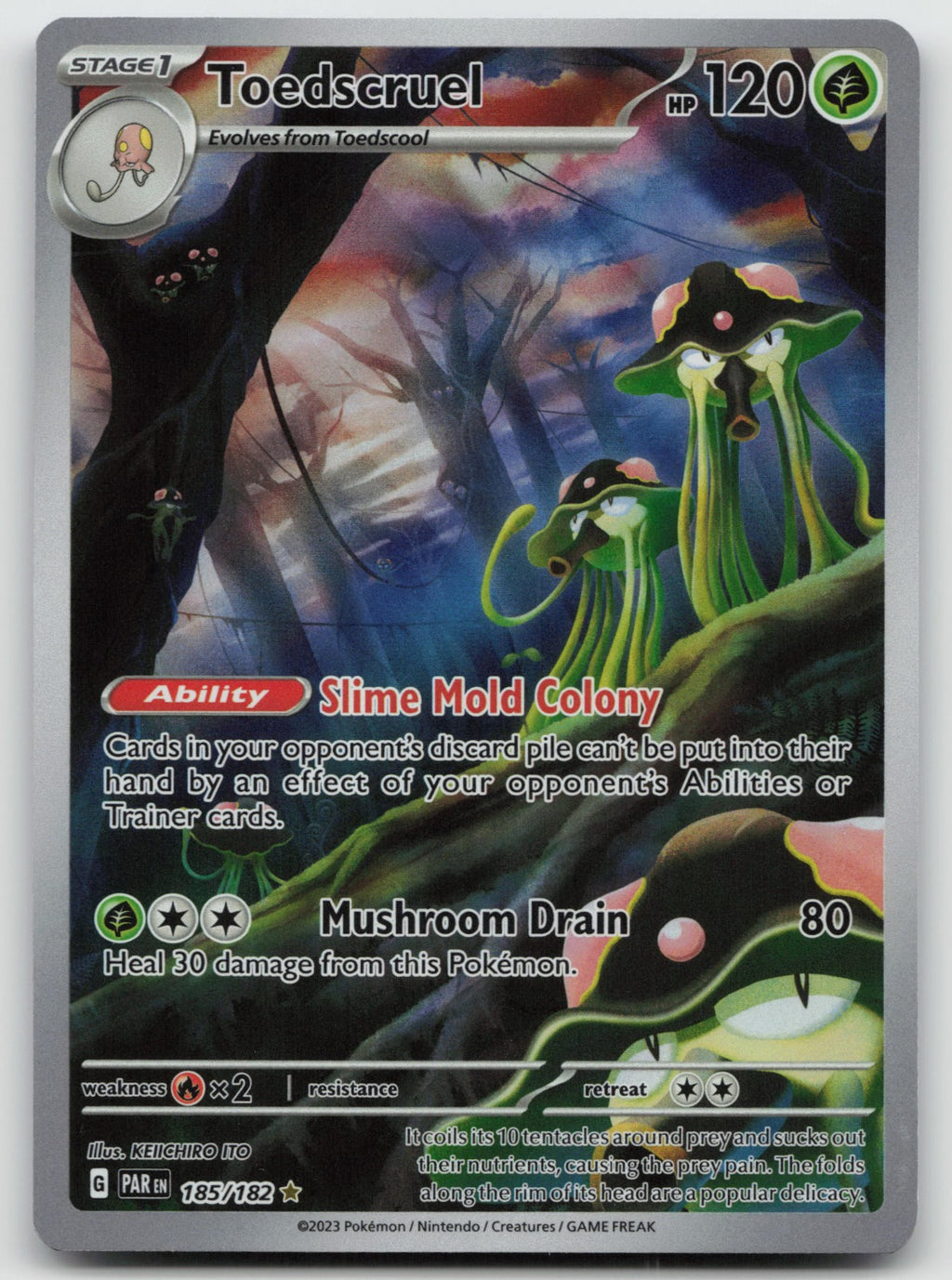 Toedscruel Illustration Rare Holo SV04: Paradox Rift 185/182 NM