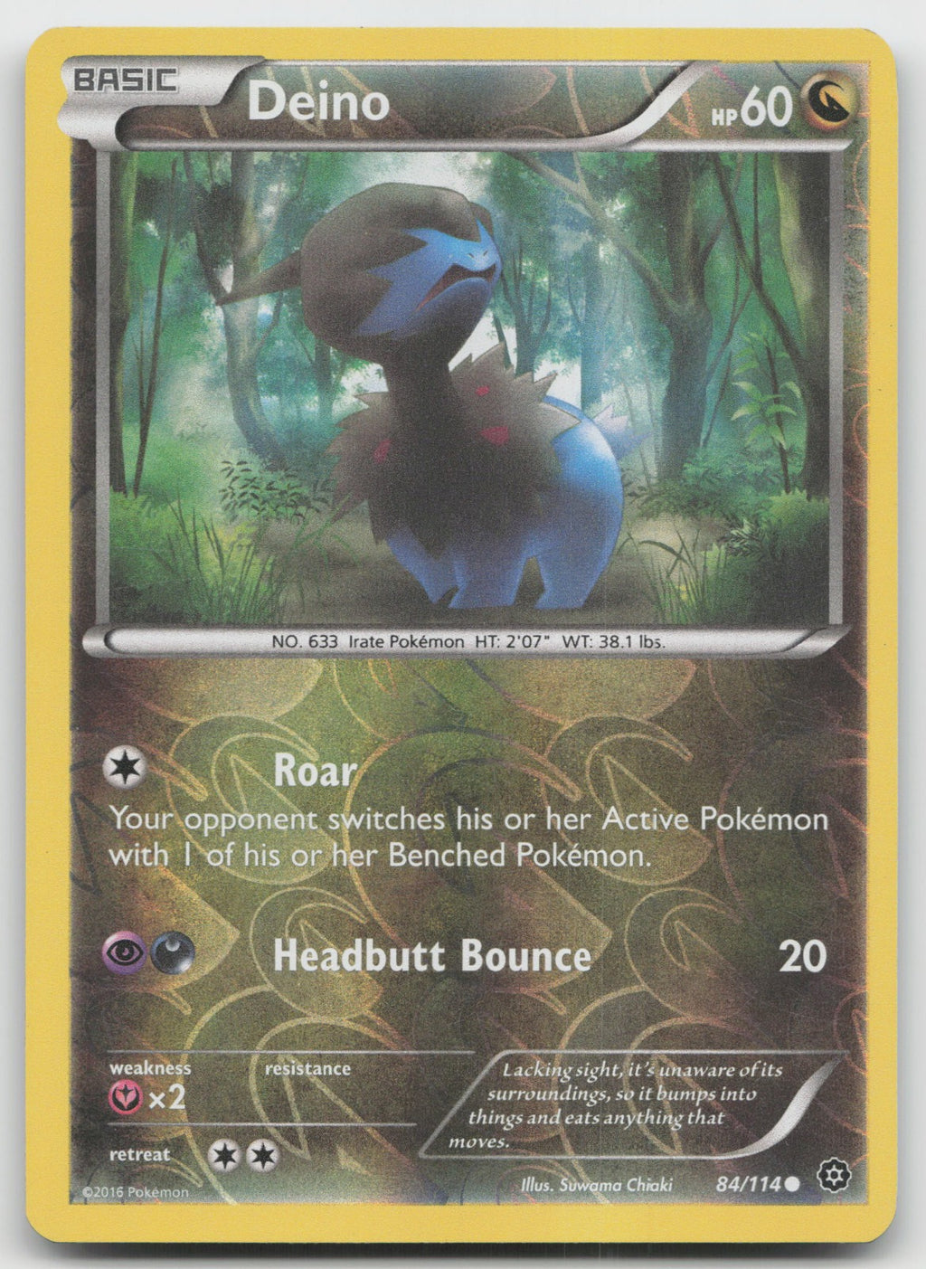 Deino Common Reverse Holo XY - Steam Siege 84/114 LP