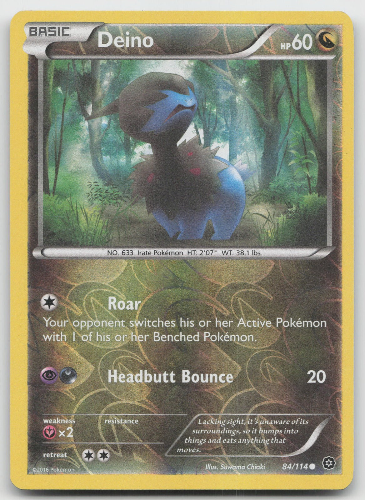 Deino Common Reverse Holo XY - Steam Siege 84/114 LP