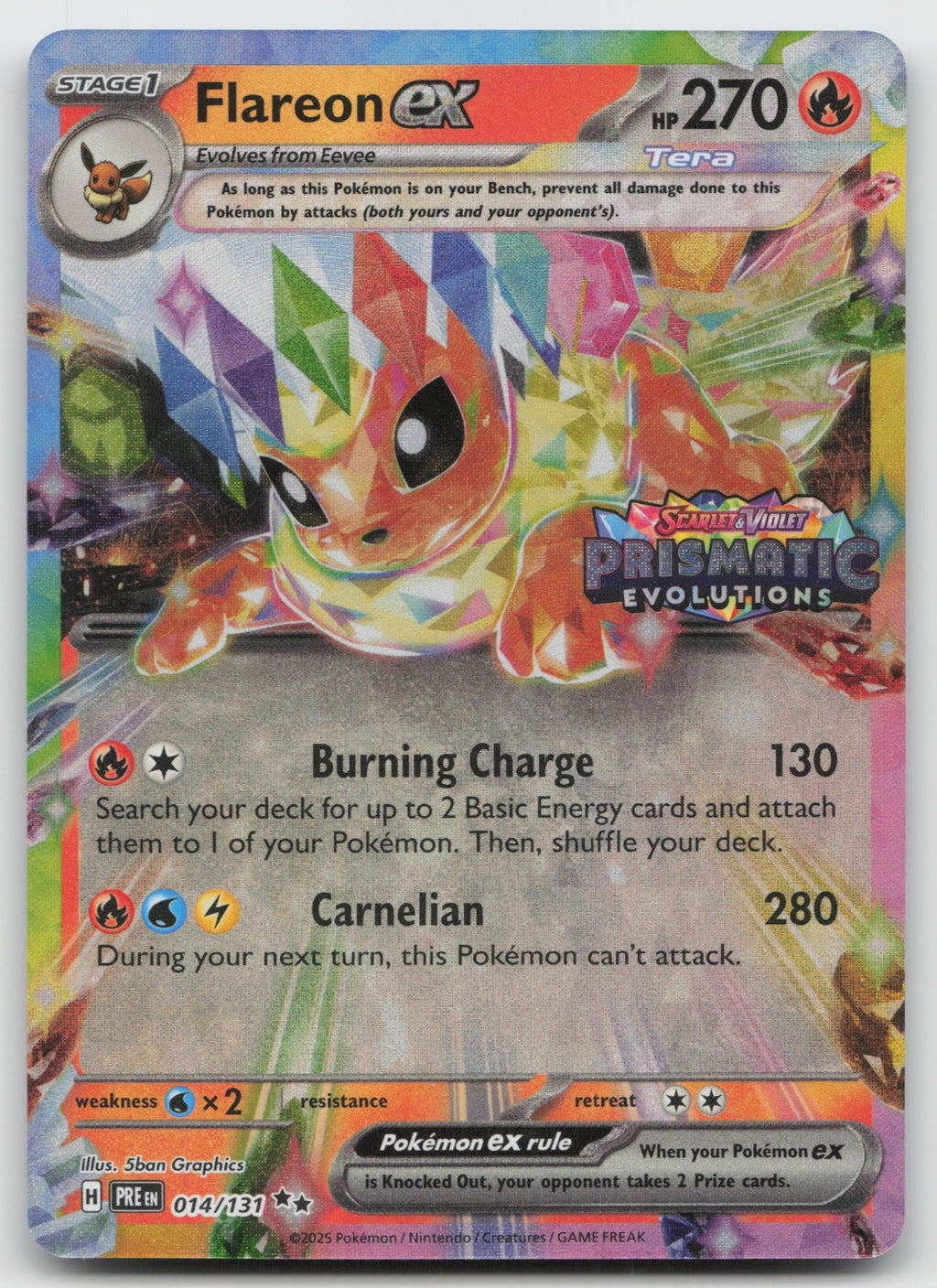 Flareon ex (Prismatic Evolutions Stamp) Promo Holo Surprise Box 014/131 NM