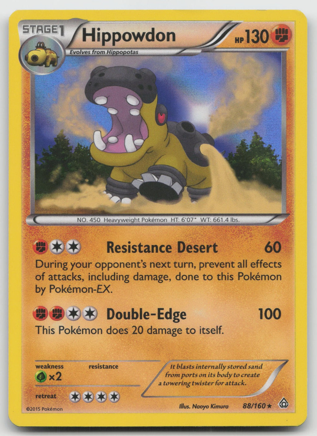 Hippowdon Holo Rare XY - Primal Clash 88/160 LP