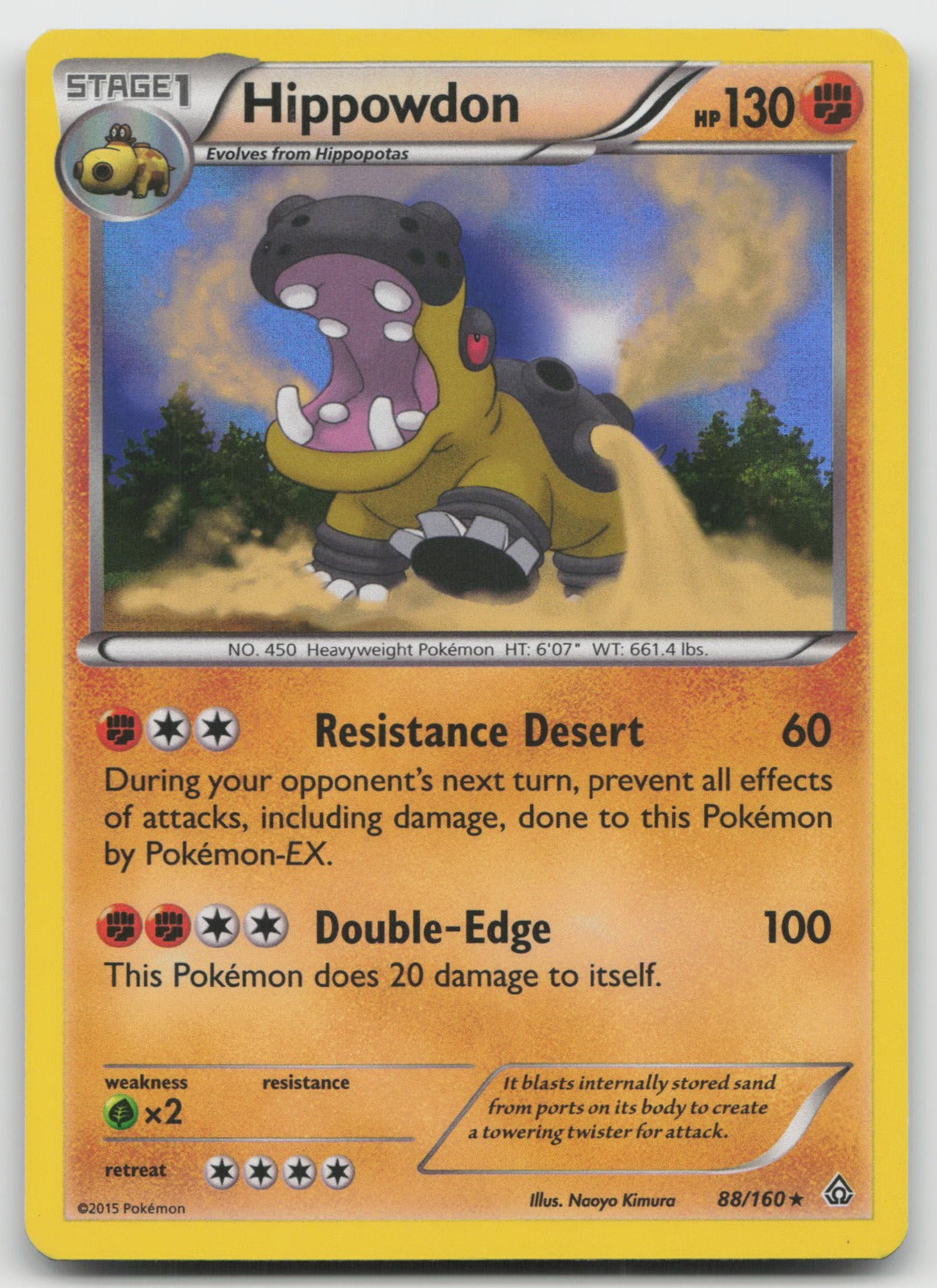 Hippowdon Holo Rare XY - Primal Clash 88/160 LP