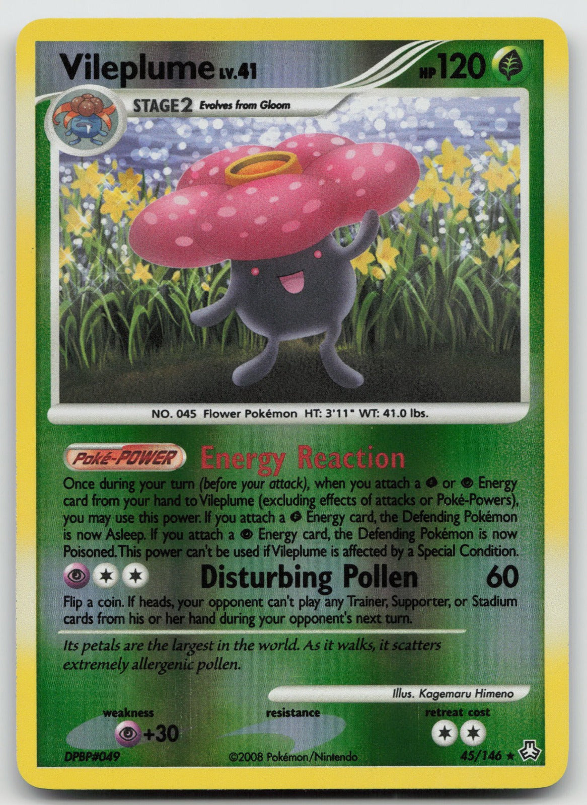 Vileplume Rare Reverse Holo Legends Awakened 45/146 VLP