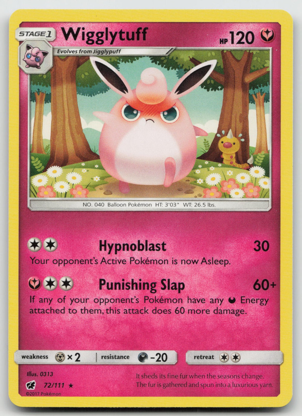 Wigglytuff Rare SM - Crimson Invasion 72/111 VLP