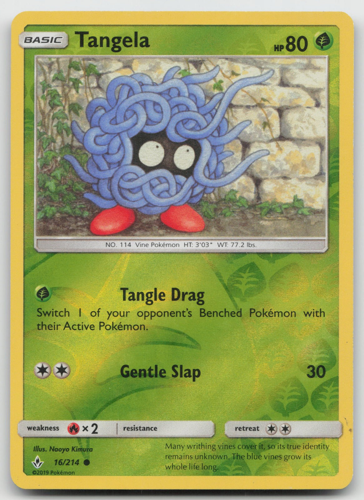 Tangela Reverse Holo Common SM - Unbroken Bonds 16/214 NM
