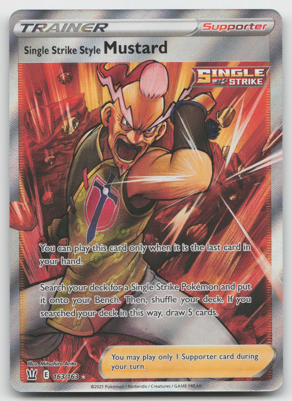 Single Strike Style Mustard Ultra Rare SWSH05: Battle Styles 163/163 NM