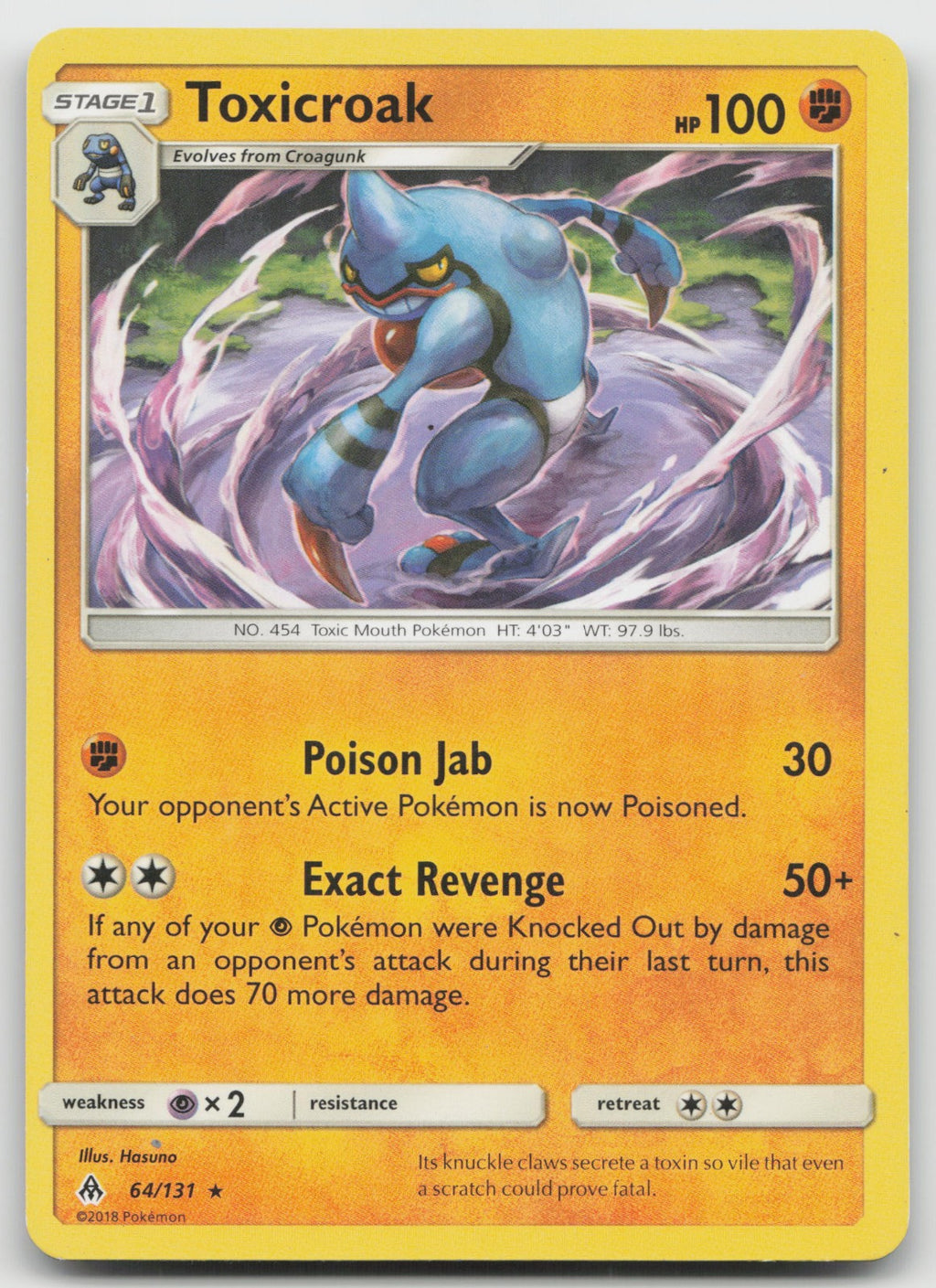 Toxicroak Rare SM - Forbidden Light 64/131 LP