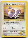 Lt. Surge's Rattata Common Unlimited Gym Heroes 82/132 LP