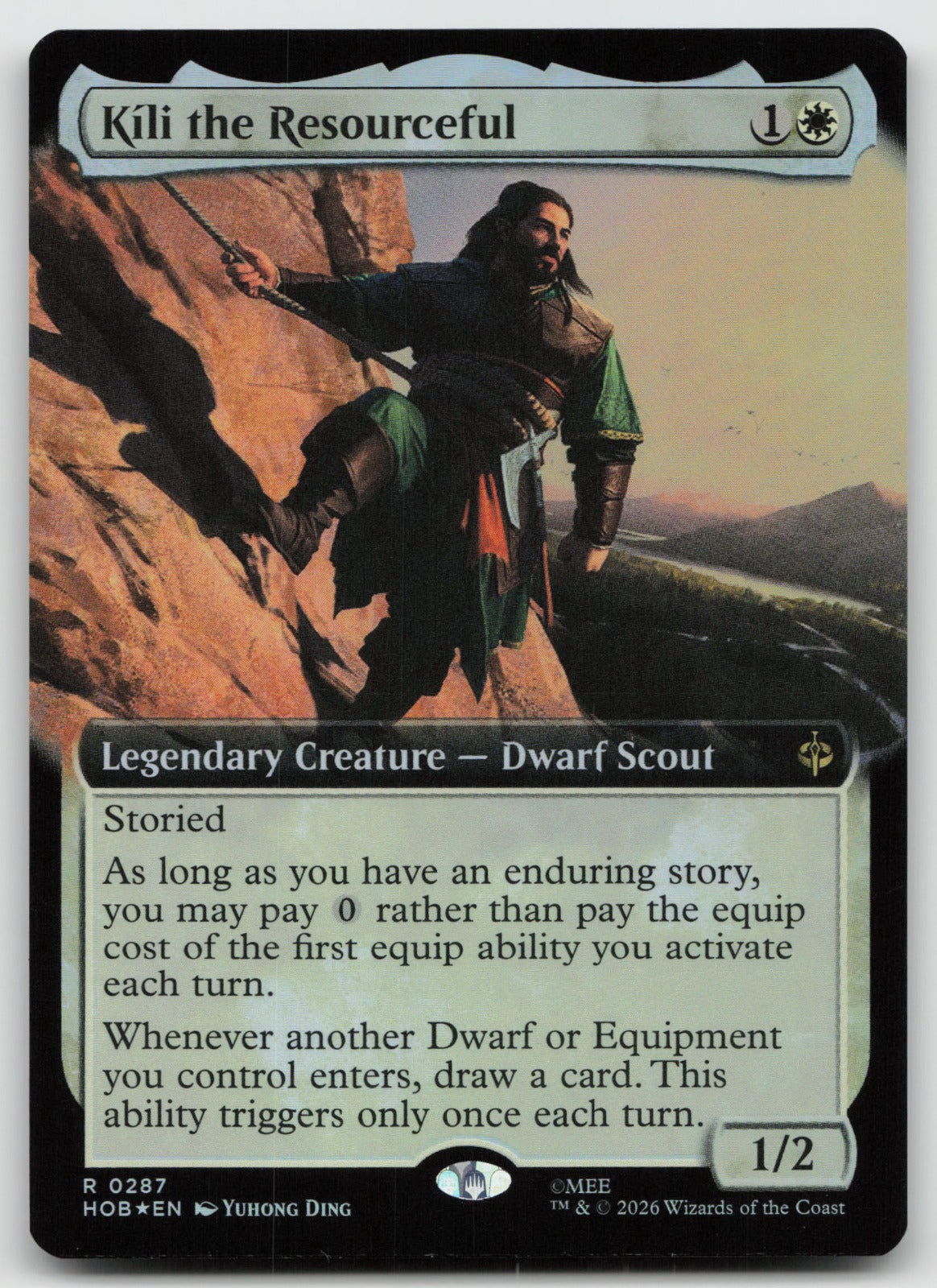 Kili the Resourceful (Extended Art) R Foil The Hobbit 287 NM
