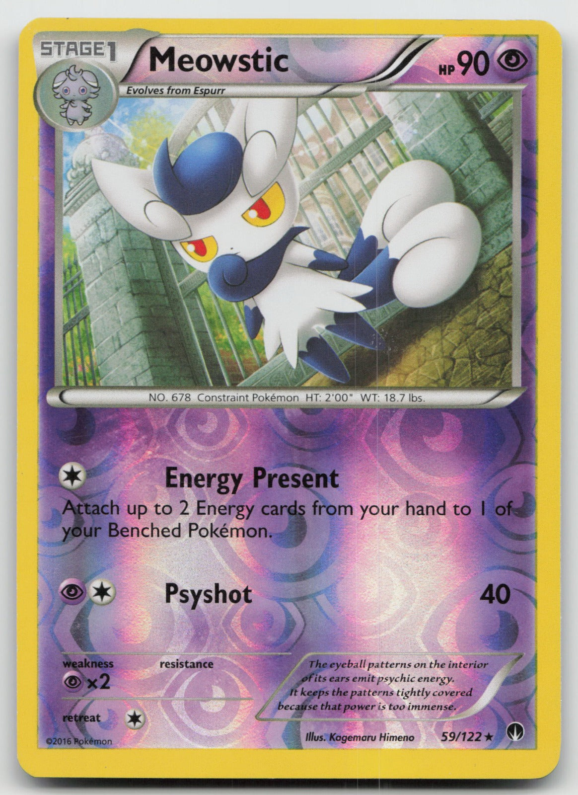 Meowstic Rare Reverse Holo XY - BREAKpoint 59/122 LP