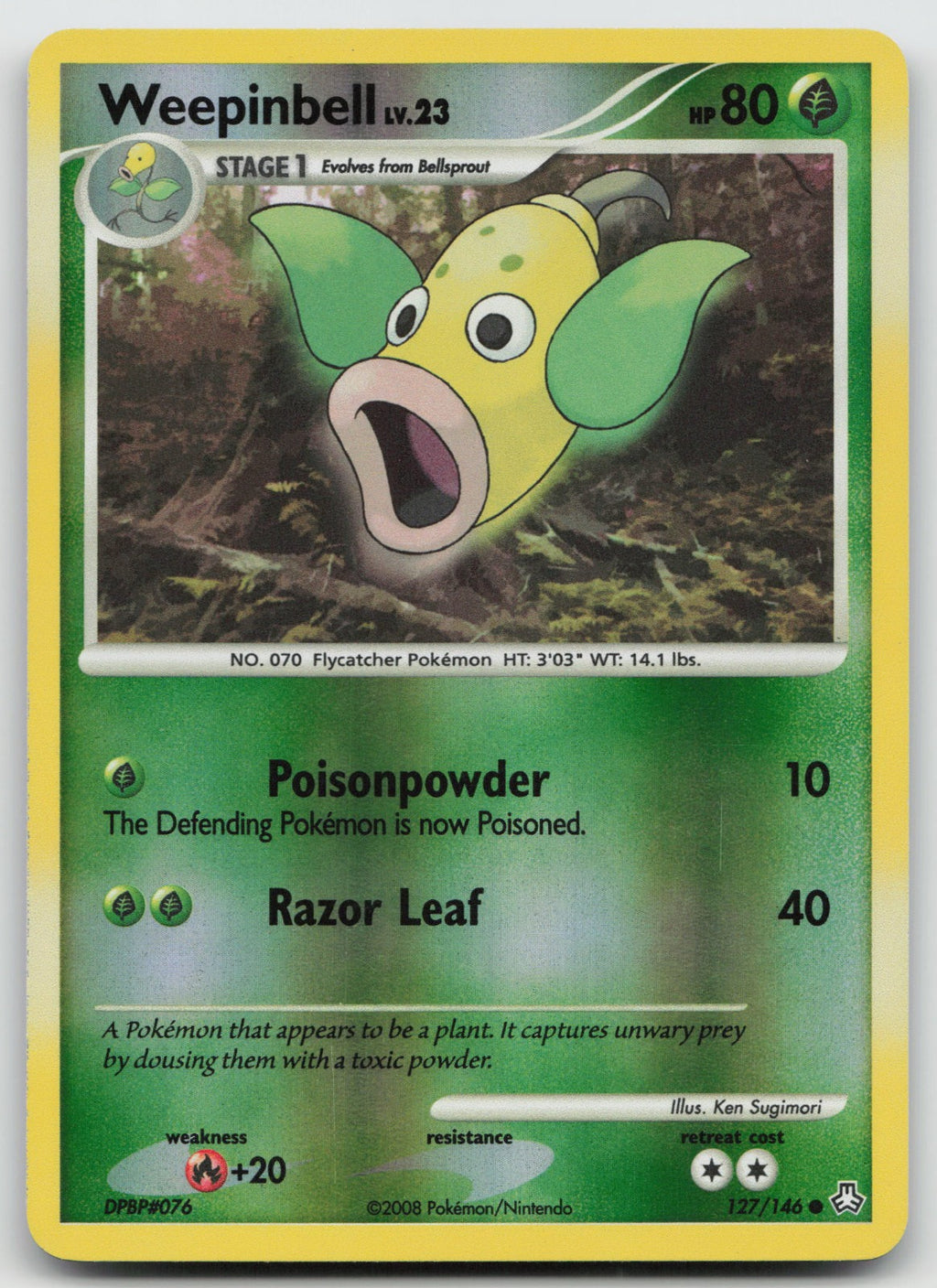 Weepinbell Common Reverse Holo Legends Awakened 127/146 NM/VLP