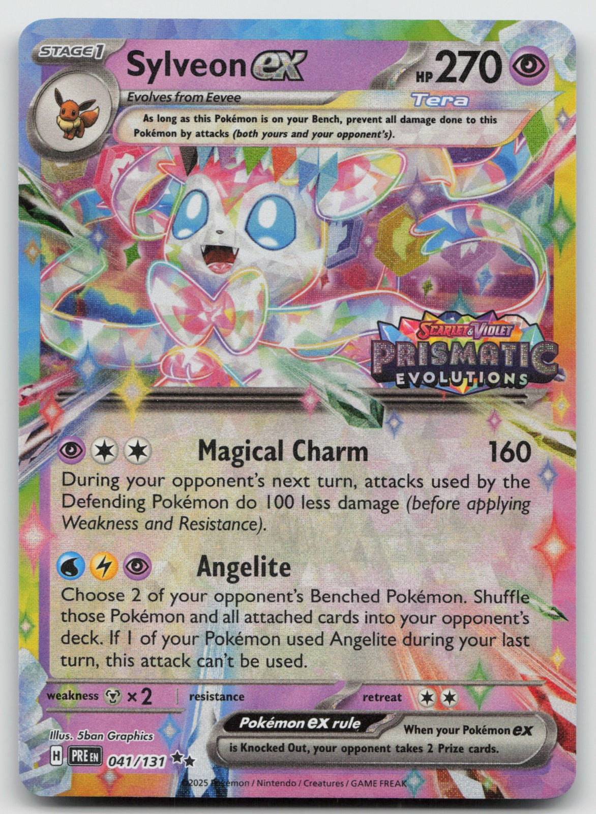 Sylveon ex (Prismatic Evolutions Stamp) Promo Holo Surprise Box 041/131 NM