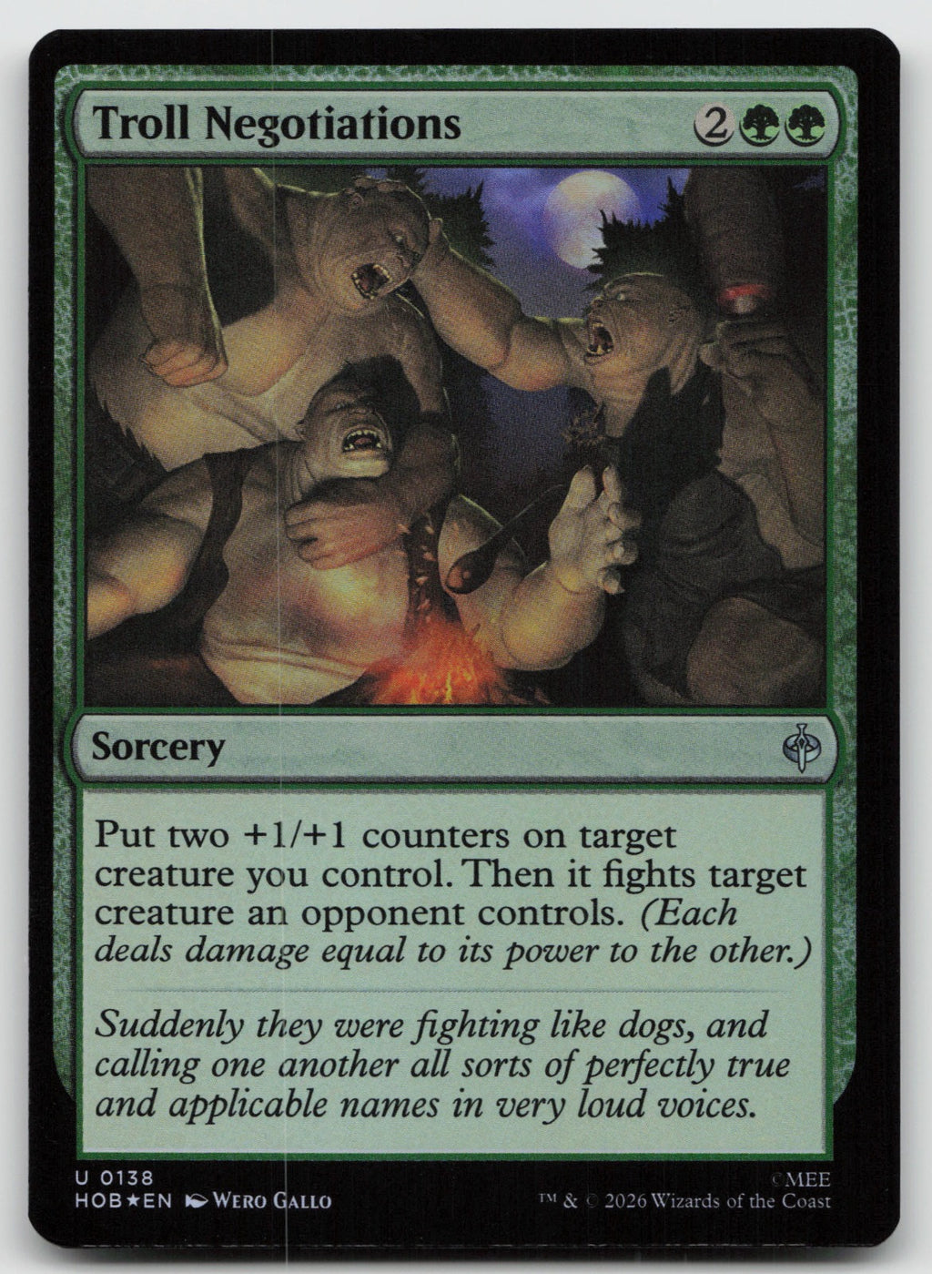 Troll Negotiations U Foil The Hobbit 138 NM
