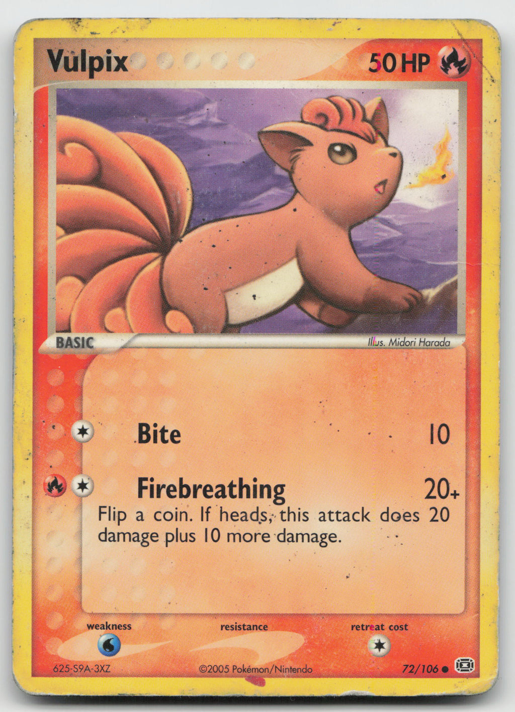 Vulpix Common Normal Emerald 72/106 DMG