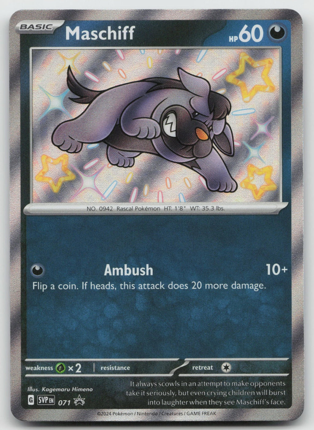 Maschiff Promo Holo SV: Scarlet & Violet Promo Cards SVP071 NM