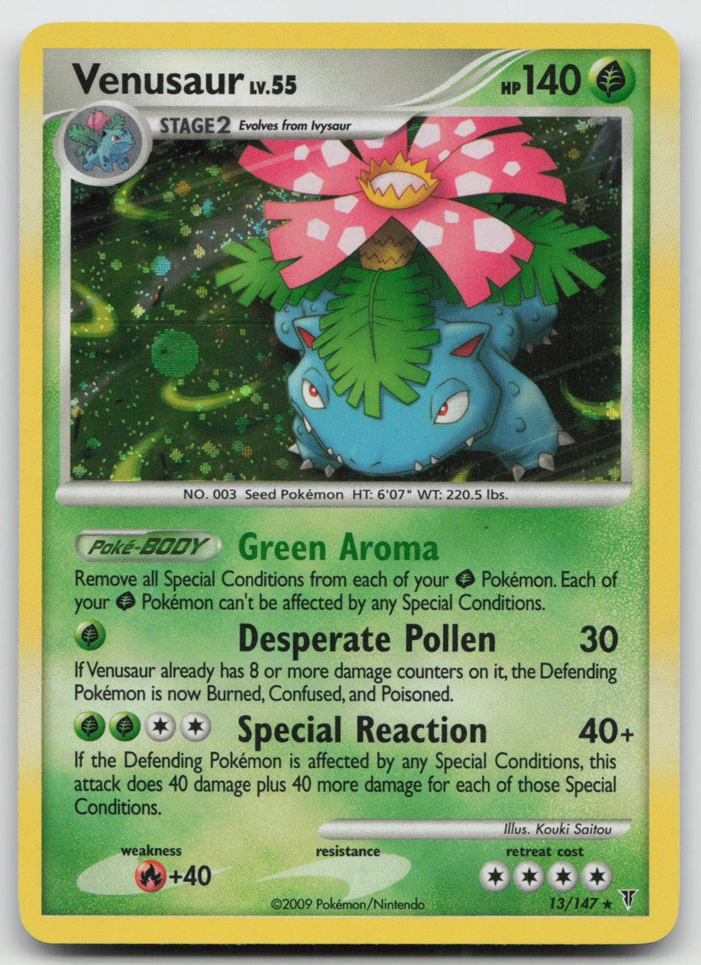 Venusaur Holo Rare Supreme Victors 13/147 VLP