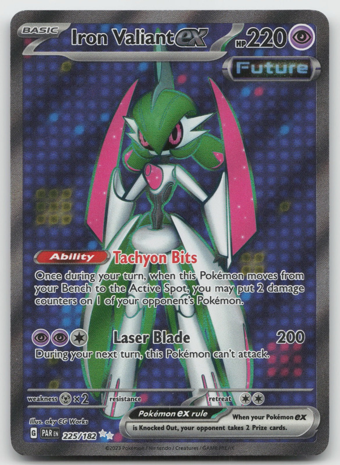 Iron Valiant ex Holo Ultra Rare SV04: Paradox Rift 225/182 NM