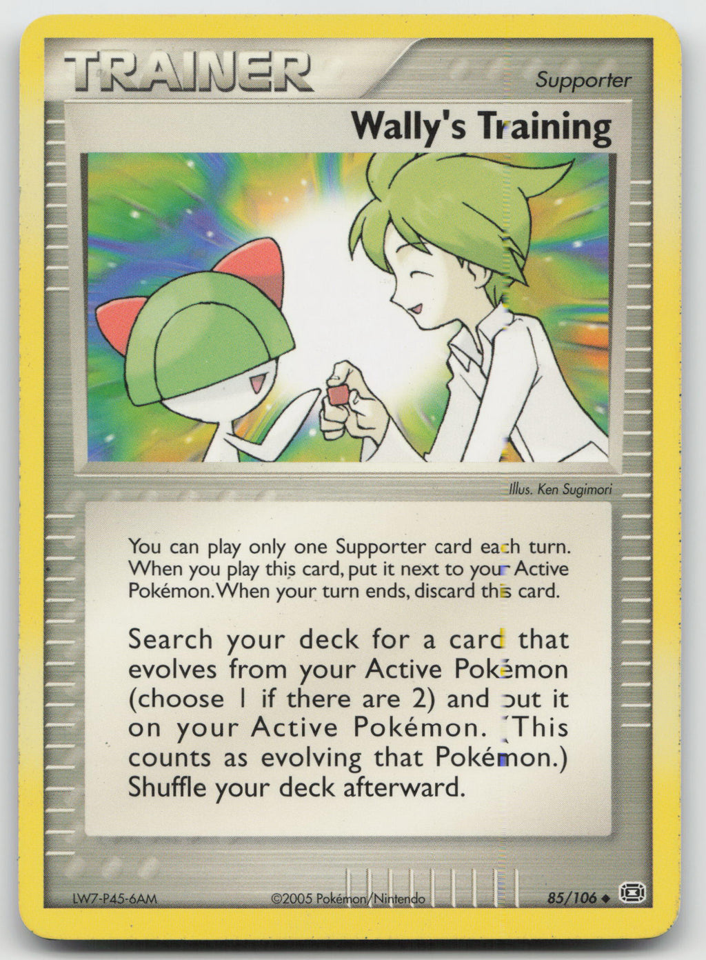 Wally's Training Uncommon Normal Emerald 85/106 LP