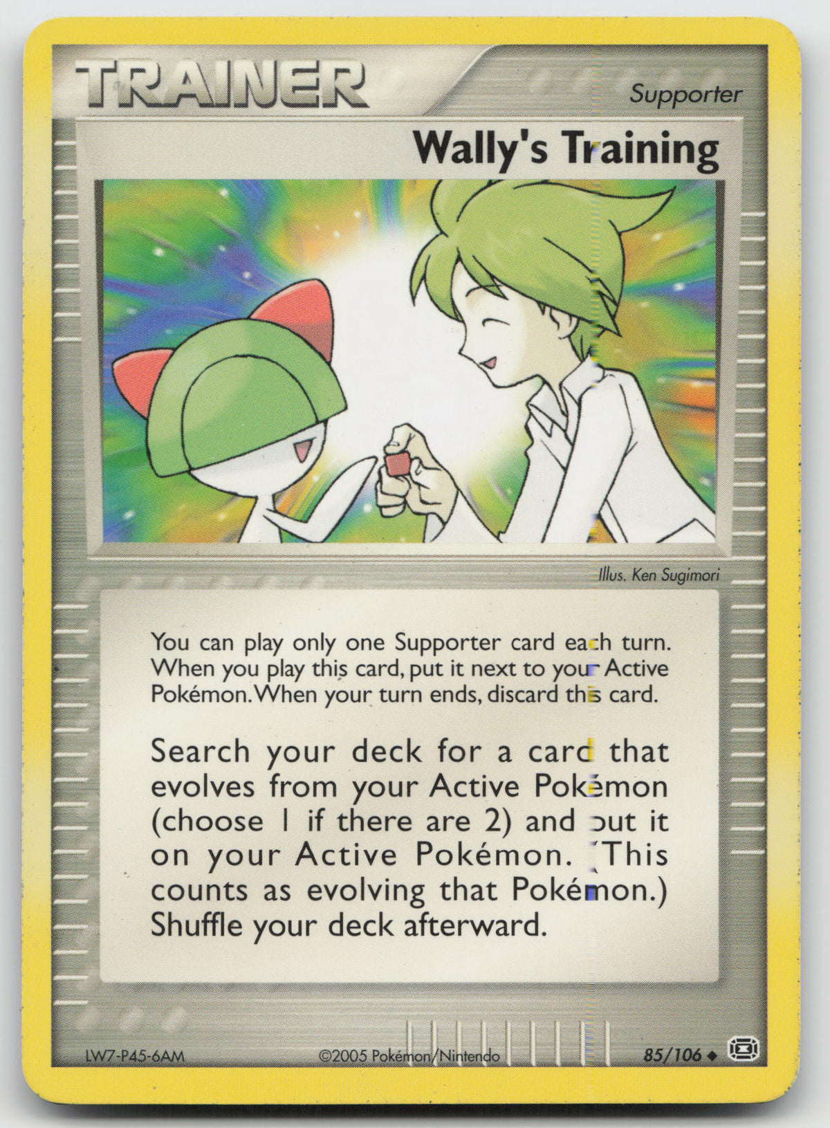 Wally's Training Uncommon Normal Emerald 85/106 LP