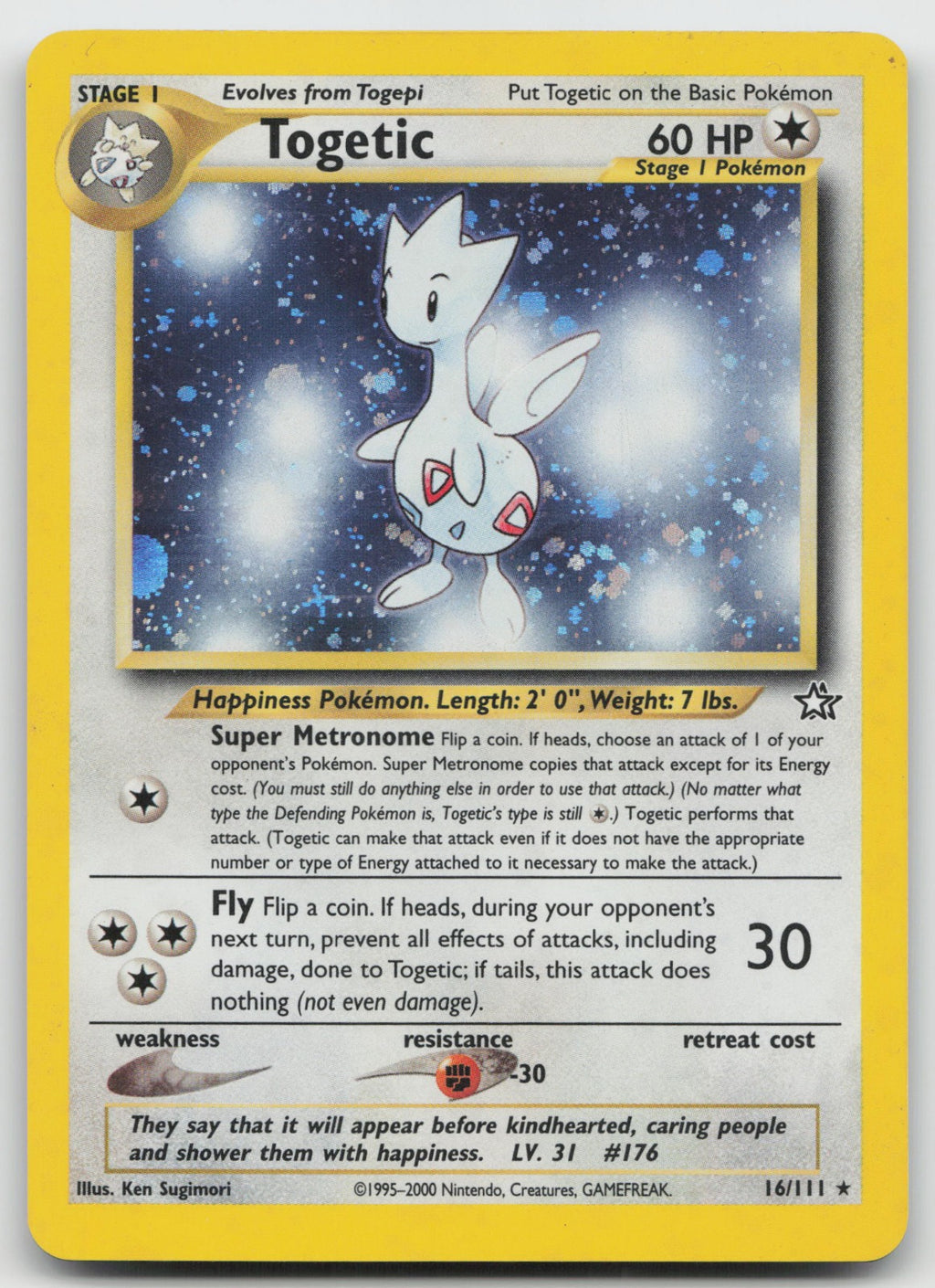 Togetic Holo Rare Unlimited Neo Genesis 16/111 MP