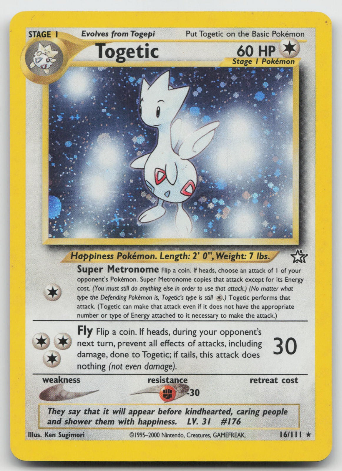 Togetic Holo Rare Unlimited Neo Genesis 16/111 MP