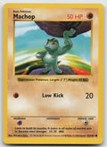 Machop Common Normal Base Set (Shadowless) 52/102 LP