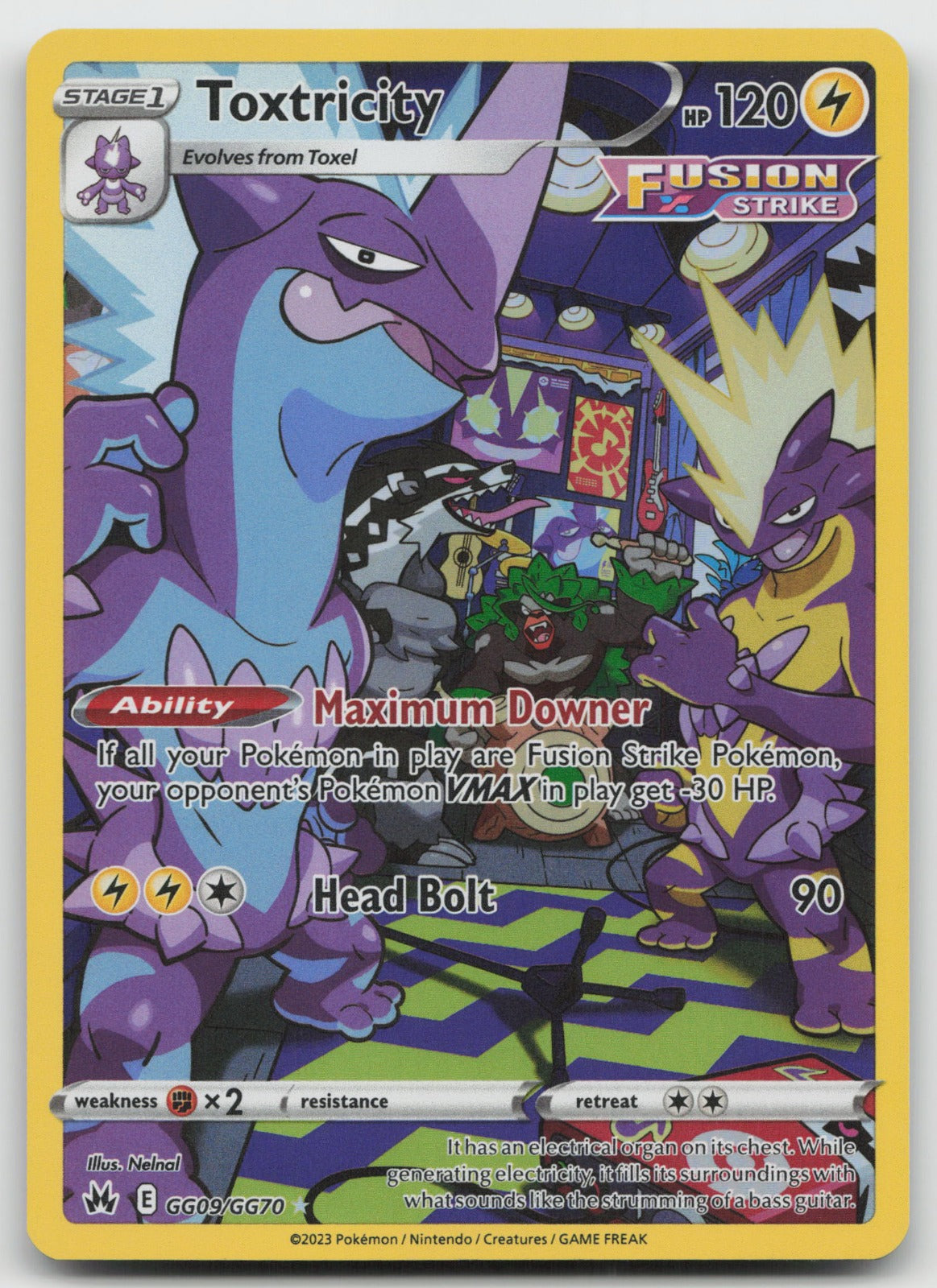 Toxtricity Holo Ultra Rare SWSH: Crown Zenith: Galarian Gallery GG09/GG70 NM