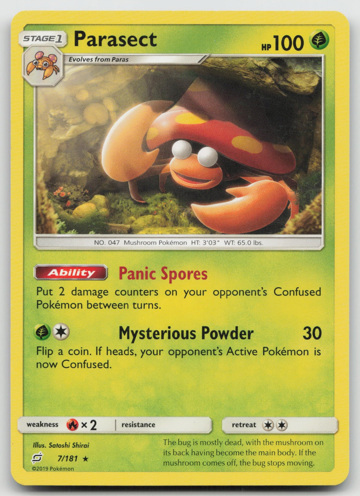 Parasect Rare SM - Team Up 7/181 NM