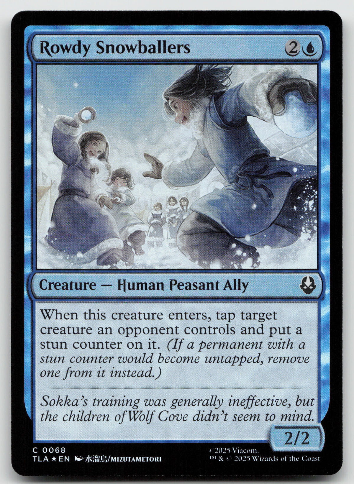 Rowdy Snowballers C Foil Avatar: The Last Airbender 0068 NM