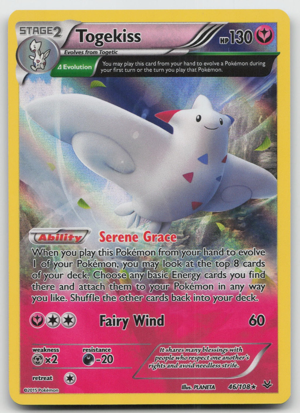 Togekiss (Delta) Holo Rare XY - Roaring Skies 46/108 LP