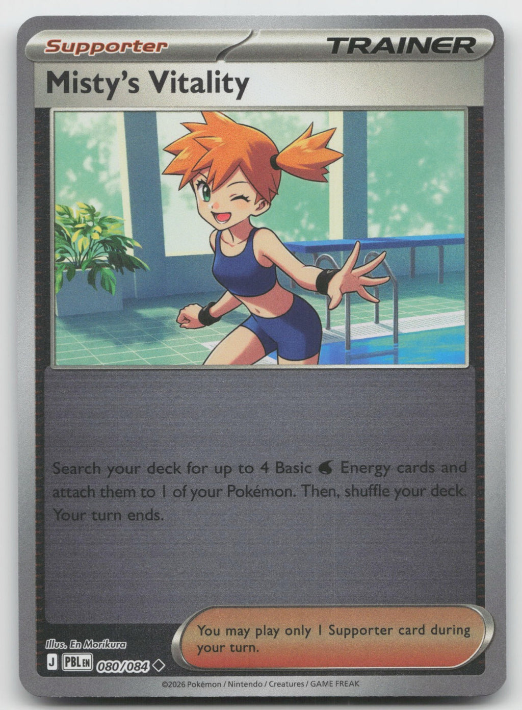 Misty's Vitality Reverse Holo Uncommon ME05: Pitch Black 080/084 NM