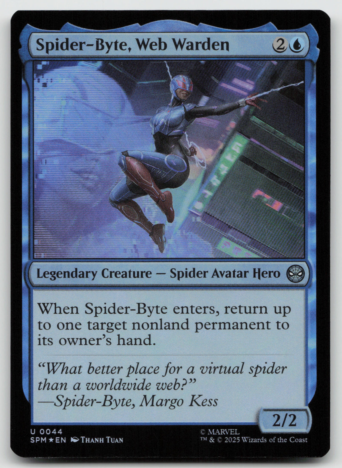 Spider-Byte, Web Warden U Foil Marvel's Spider-Man 44 NM