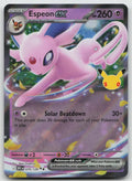 Espeon ex Holo Double Rare ME: 30th Celebration 070/128 NM