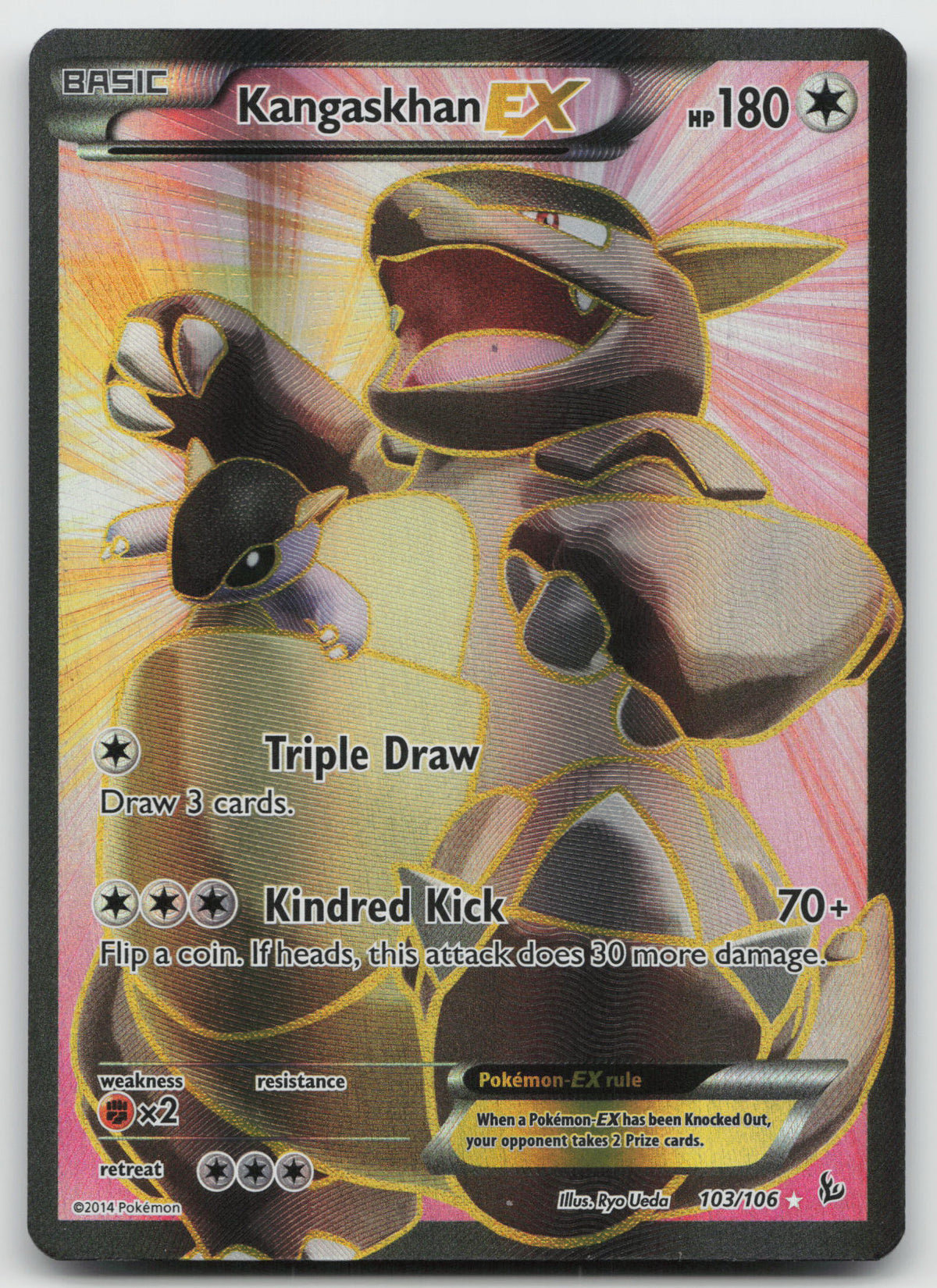 Kangaskhan EX (Full Art) Ultra Rare Holofoil XY - Flashfire 103/106 NM