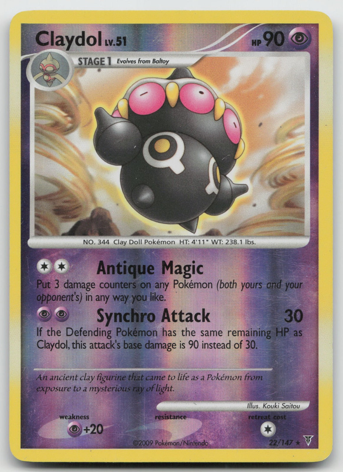 Claydol Rare Reverse Holo Supreme Victors 22/147 MP