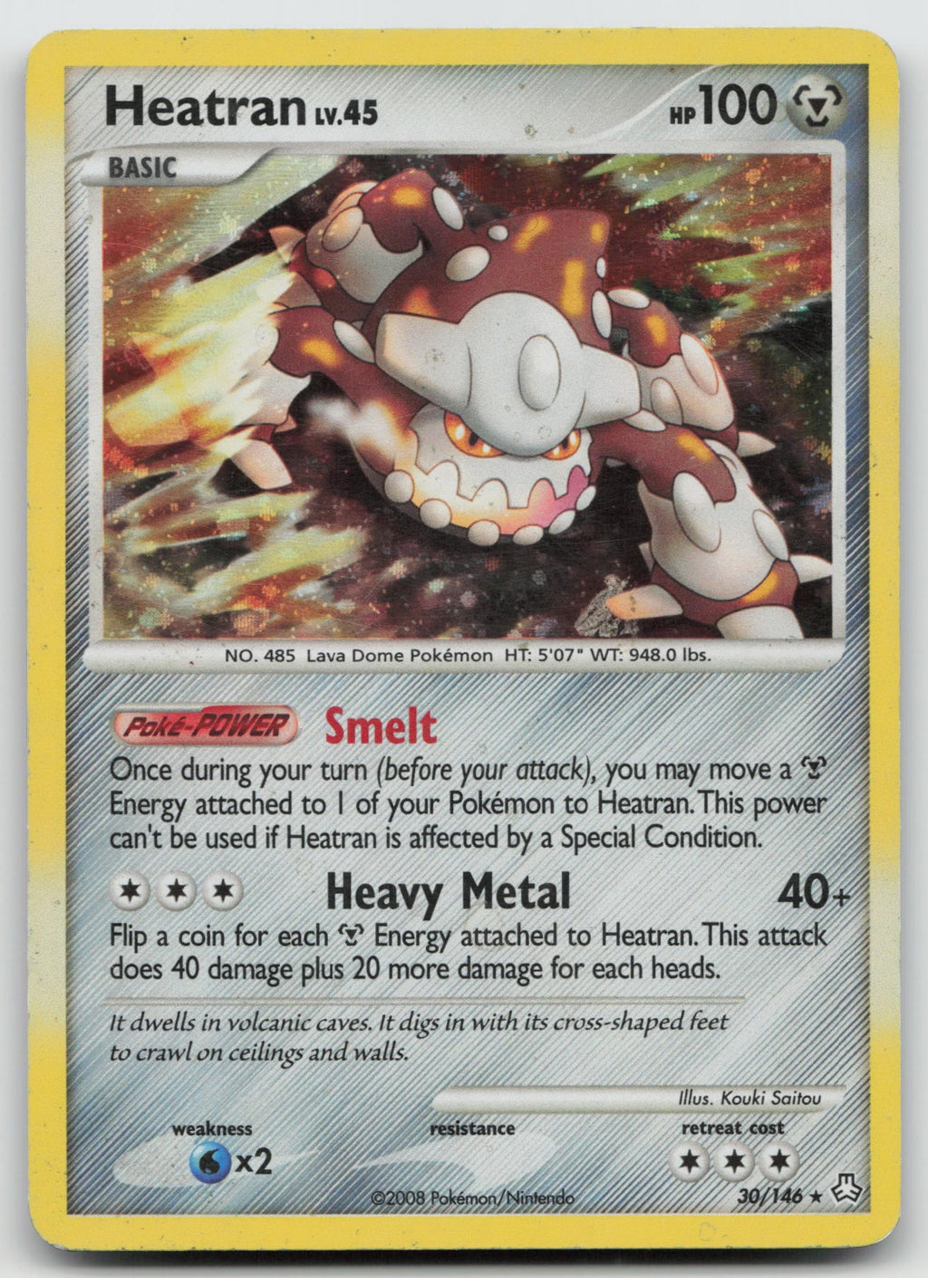 Heatran - (DP Legends Awakened) Holo Rare Deck Exclusives 30/146 HP