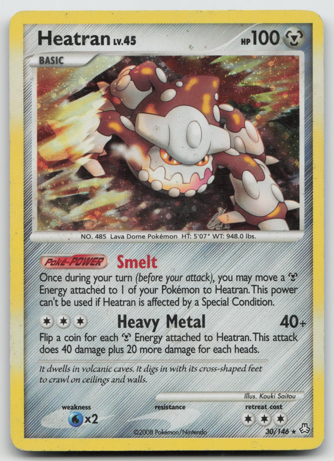 Heatran - (DP Legends Awakened) Holo Rare Deck Exclusives 30/146 HP