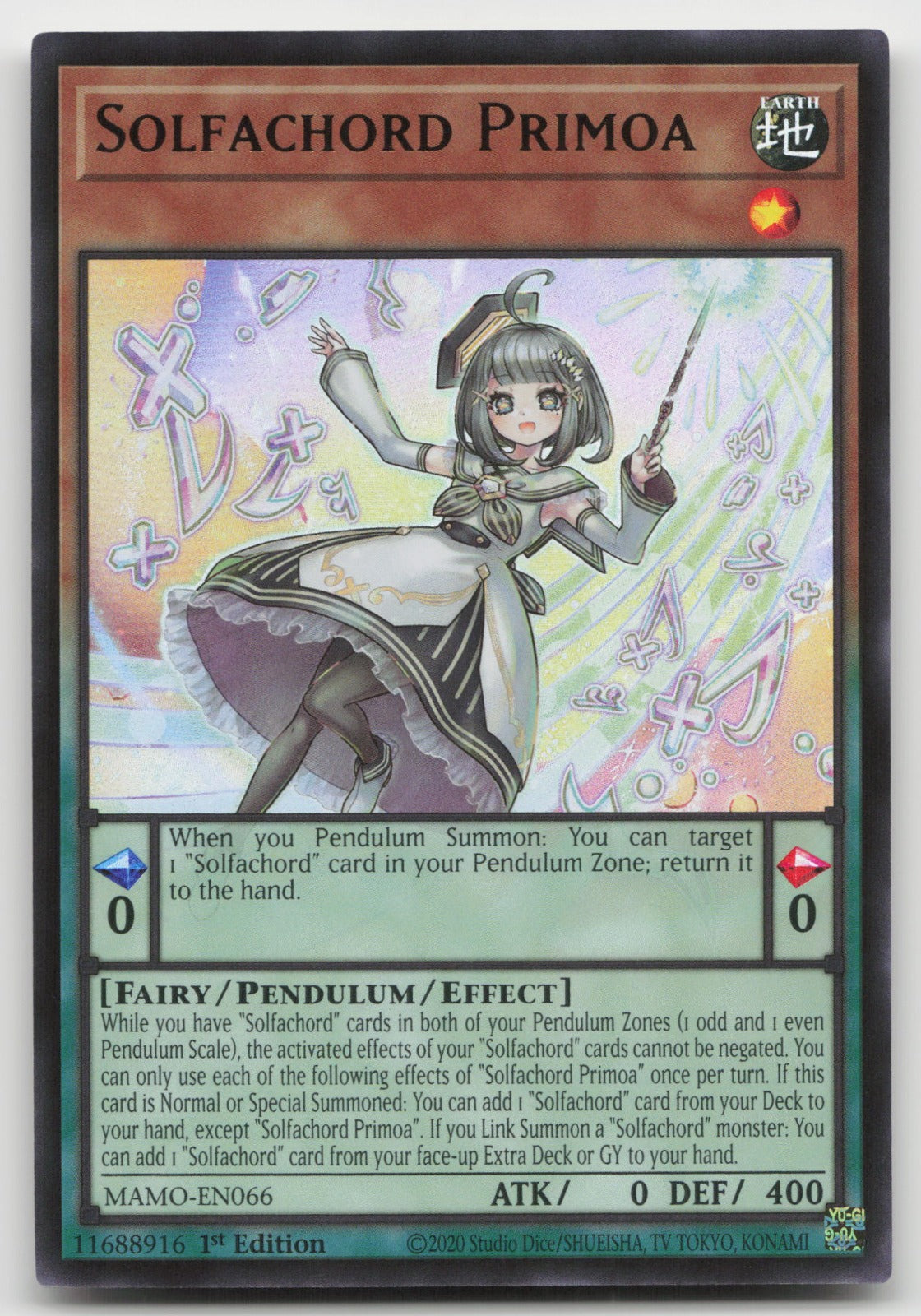 Solfachord Primoa 1st Edition Ultra Rare Magnificent Monsters MAMO-EN066 NM