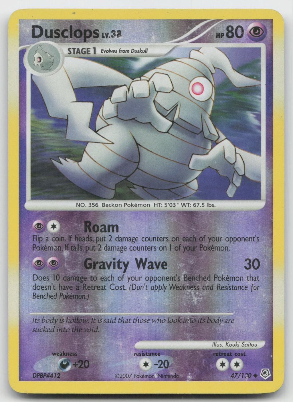 Dusclops Uncommon Diamond and Pearl 47/130 HP