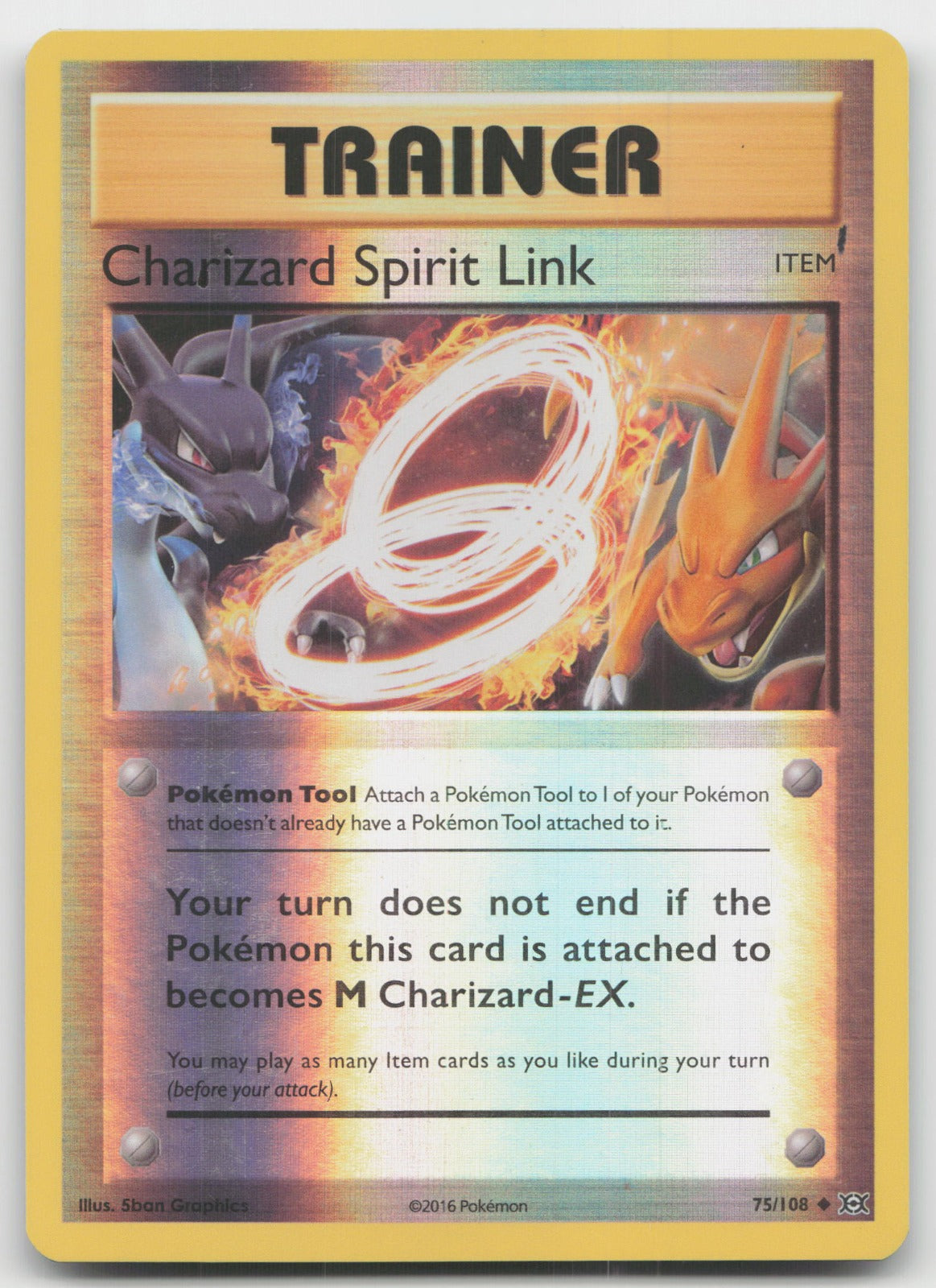 Charizard Spirit Link Reverse Holo Uncommon XY - Evolutions 75/108 LP
