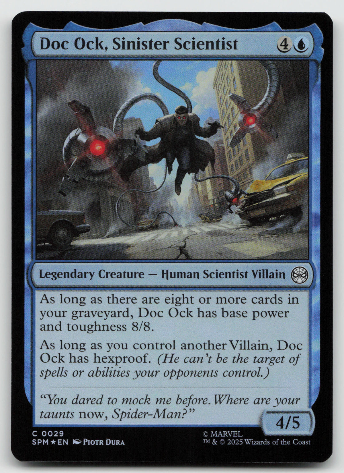 Doc Ock, Sinister Scientist C Foil Marvel's Spider-Man 29 NM