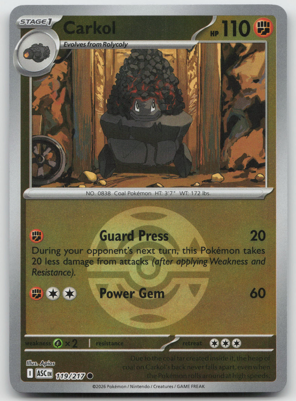 Carkol Common Dusk Ball Reverse Holo ME: Ascended Heroes 119/217 NM
