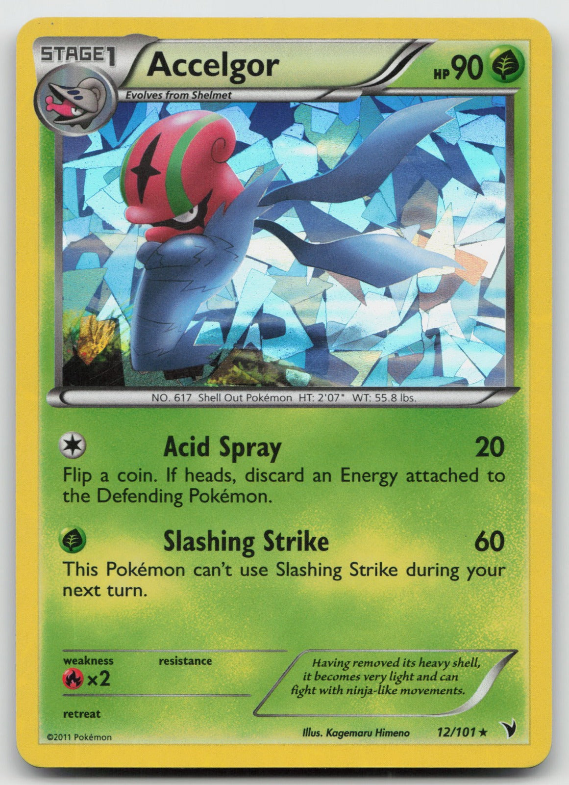 Accelgor - (Cracked Ice Holo) Rare Deck Exclusives 12/101 NM/VLP