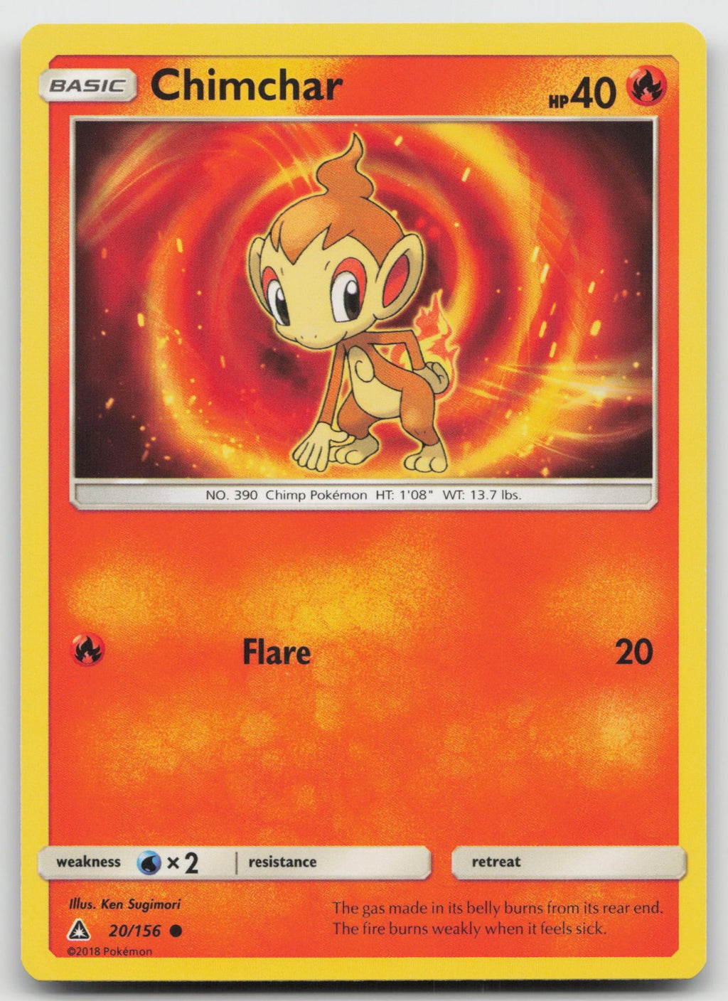 Chimchar Common SM - Ultra Prism 20/156 NM