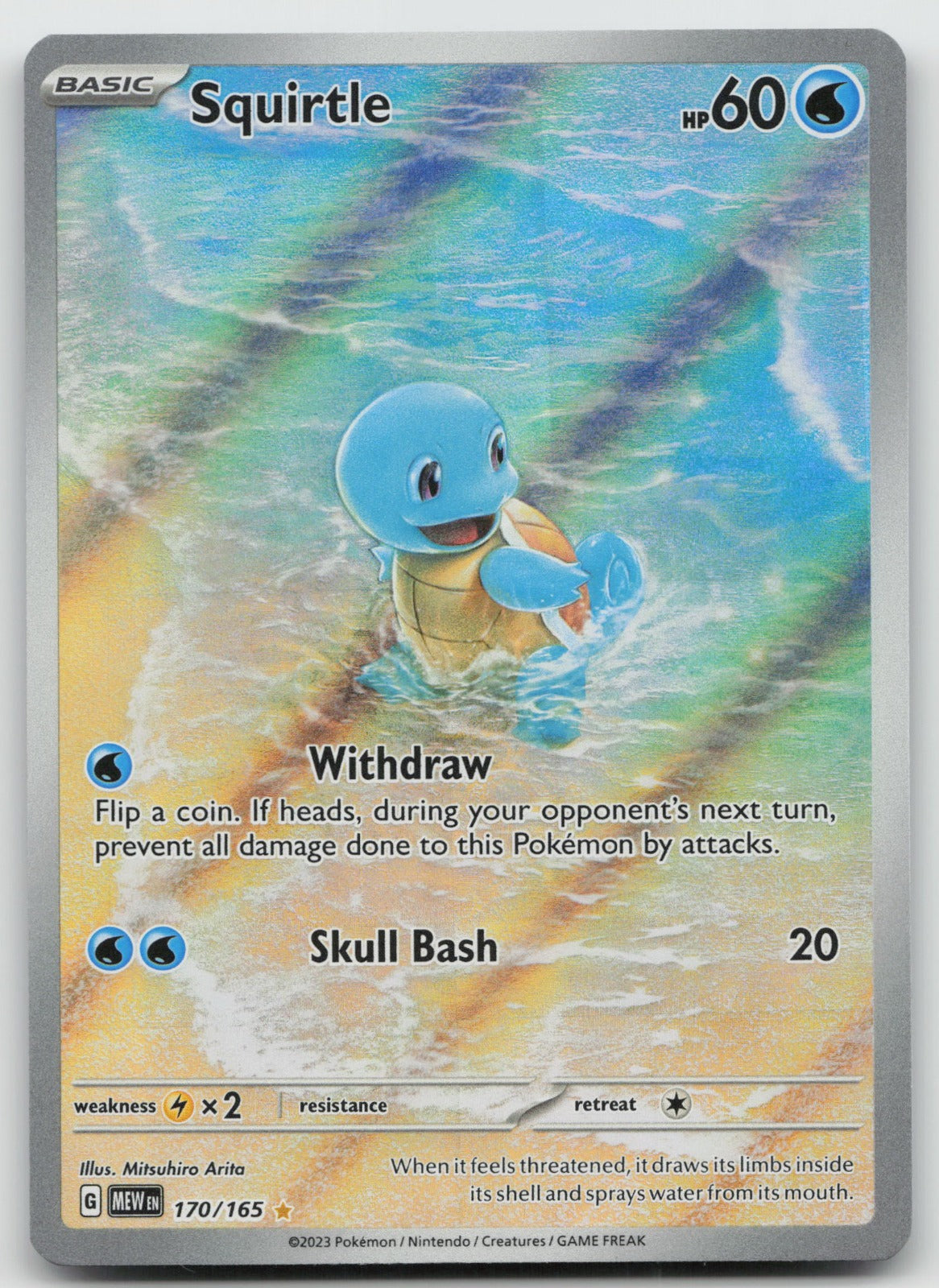Squirtle Illustration Rare Holo SV: Scarlet & Violet 151 170/165 NM
